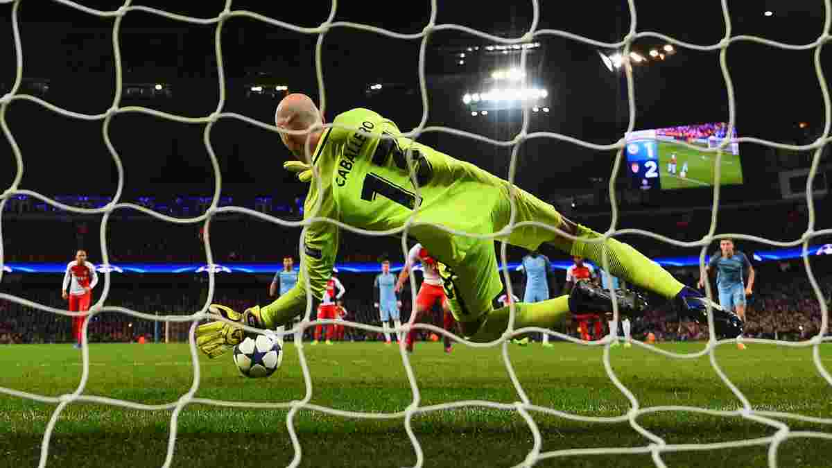 Последние 5 пенальти в ворота "Манчестер Сити" в рамках Лиги чемпионов были отражены голкиперами