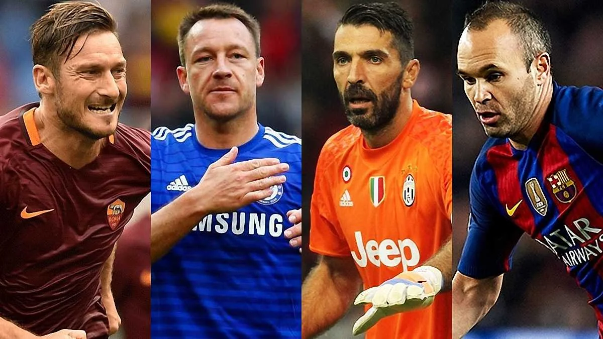 Тотті, Террі, Буффон та Іньєста є символами своїх клубів