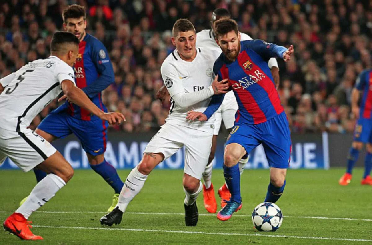 Месси против Верратти / getty images