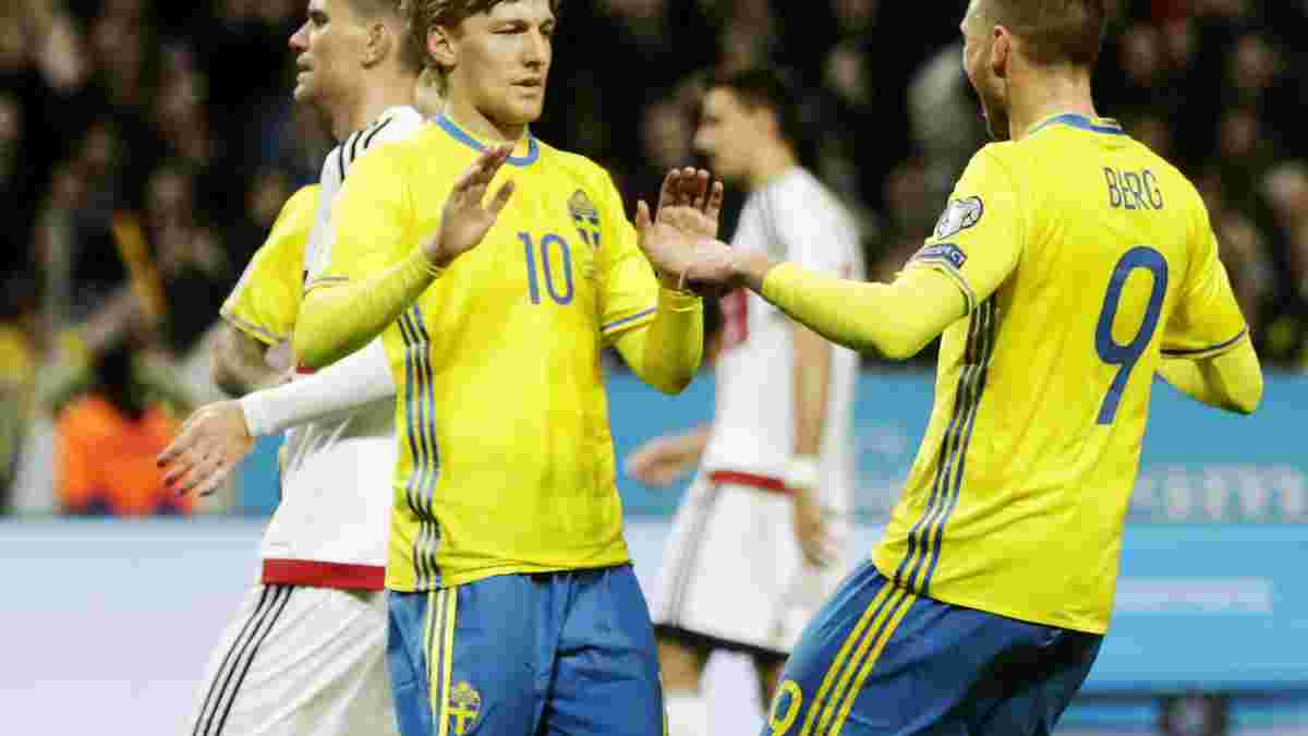 Відбір до ЧС-2018: Швеція розбила Білорусь, Швейцарія обіграла Латвію