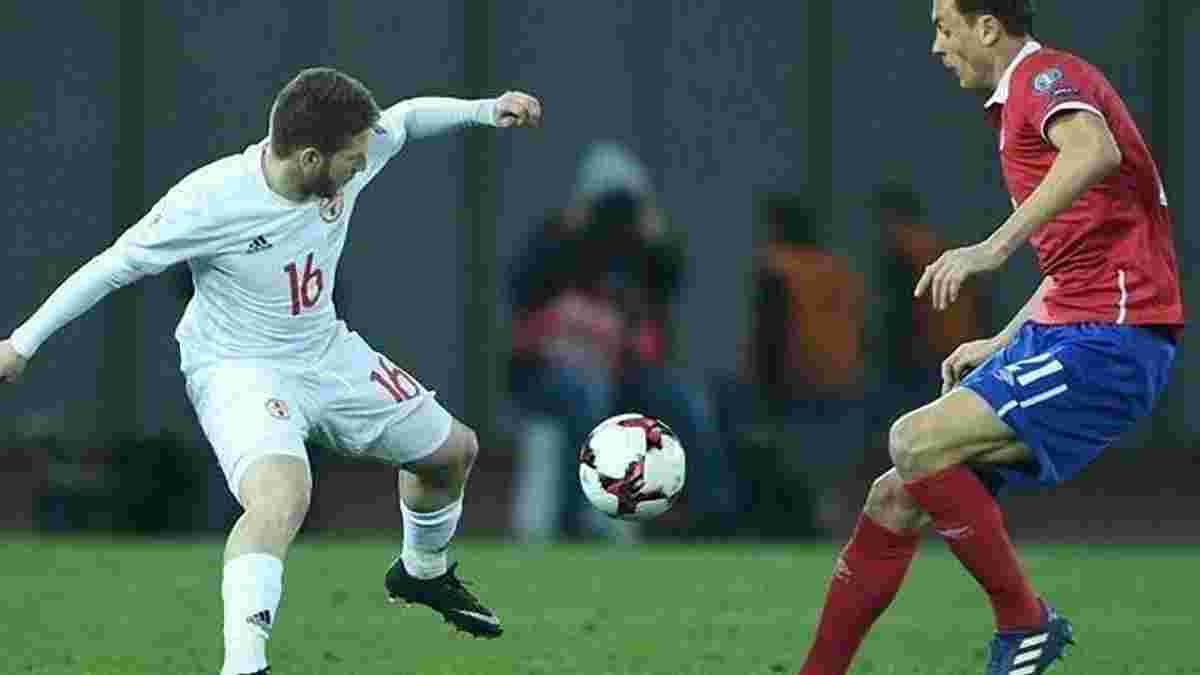 Форвард "Шахтера" Арабидзе забил гол и отдал ассист во втором матче за сборную Грузии