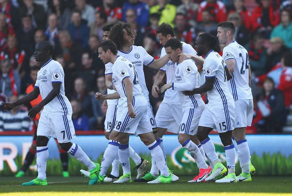 "Челси" празднует гол в ворота "Борнмута" / Getty Images