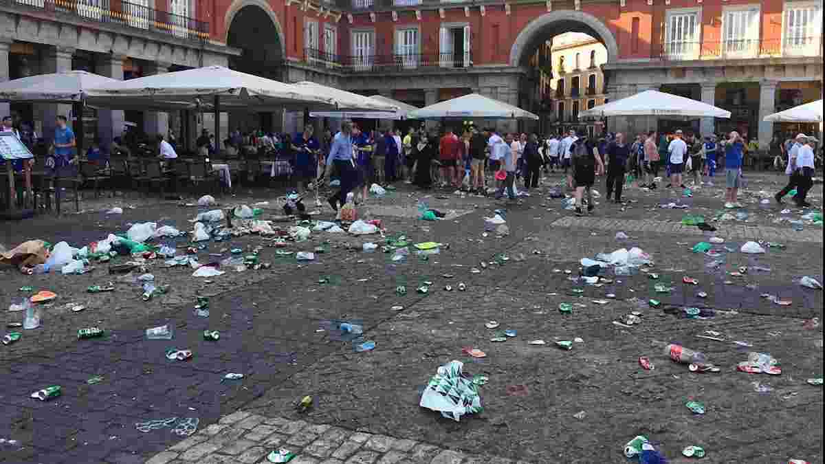 Фанати "Лестера" влаштували безлади на центральній площі Мадрида