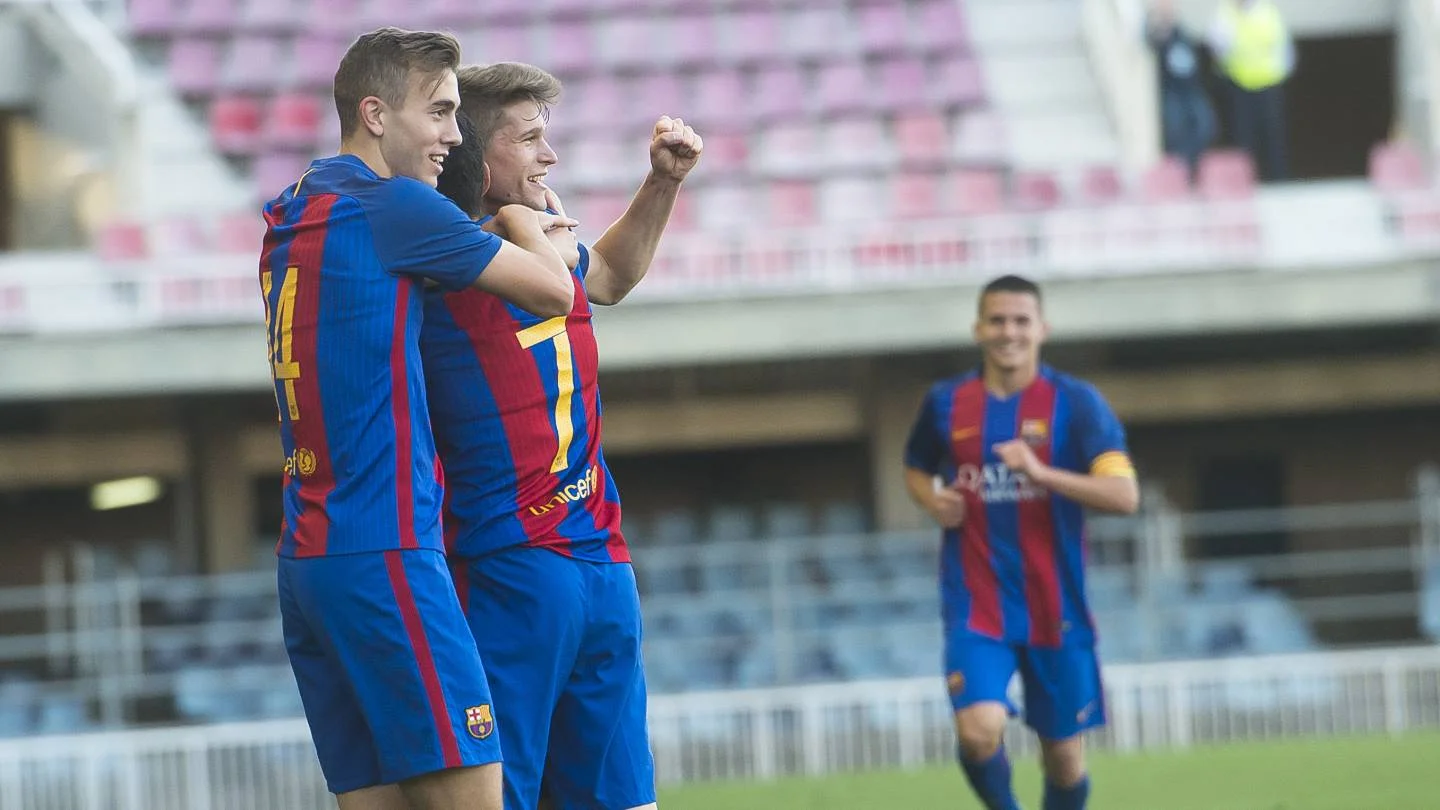Барселона Б празднует гол / фото ФК Барселона