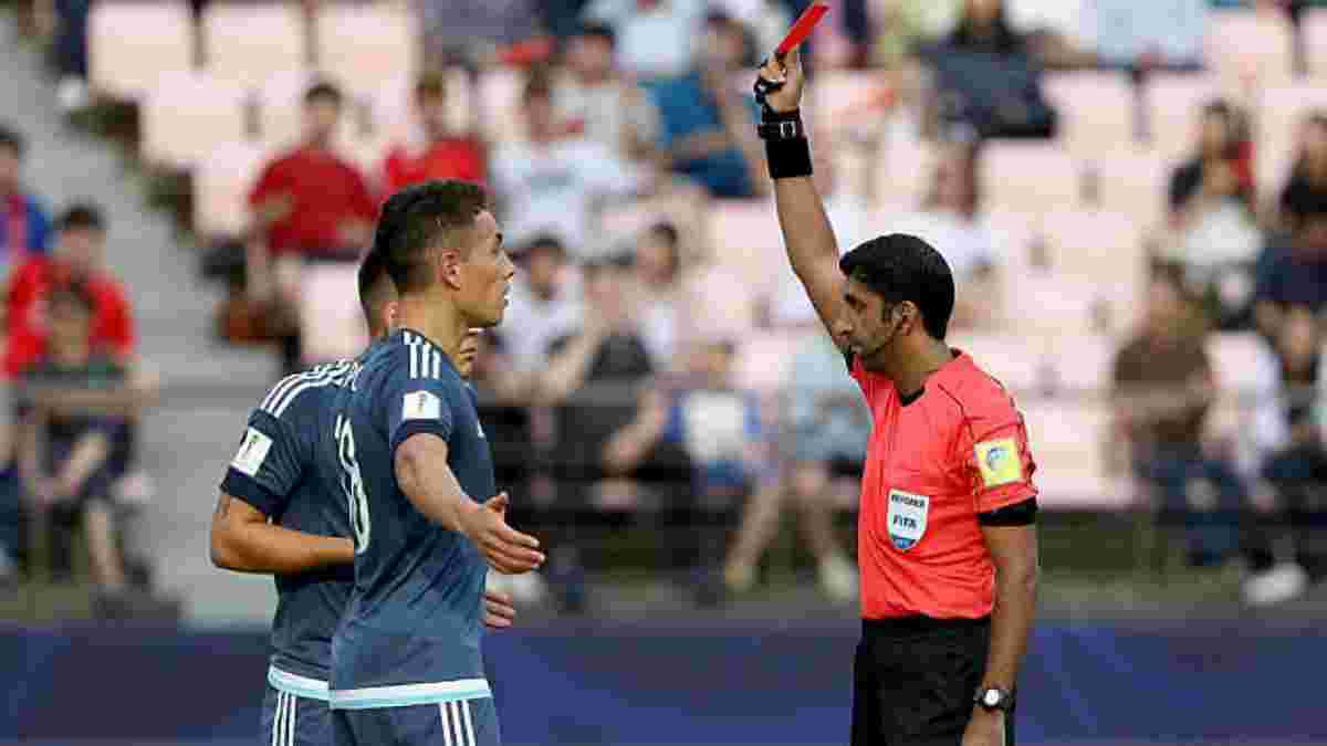 Арбитр удалил лидера сборной Аргентины после видеоповтора на ЧМ-2017 U-20