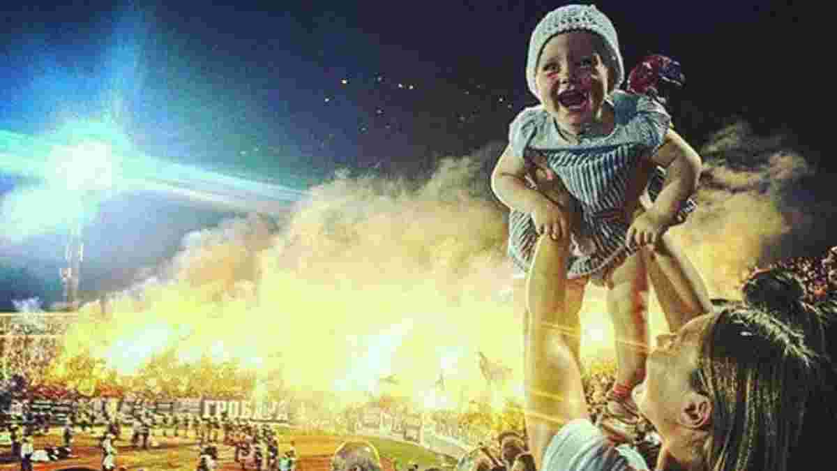 Ультрас Партизана поразили невероятным огненным шоу на весь стадион в честь чемпионства
