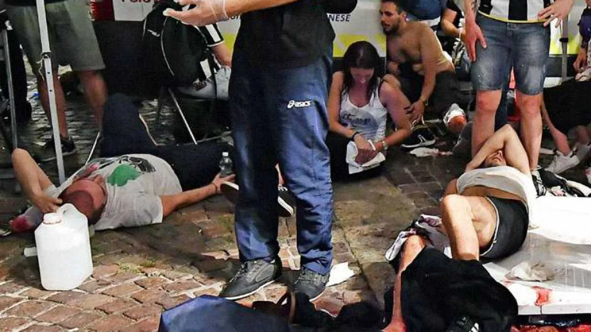 Фан-зона в Турине после давки