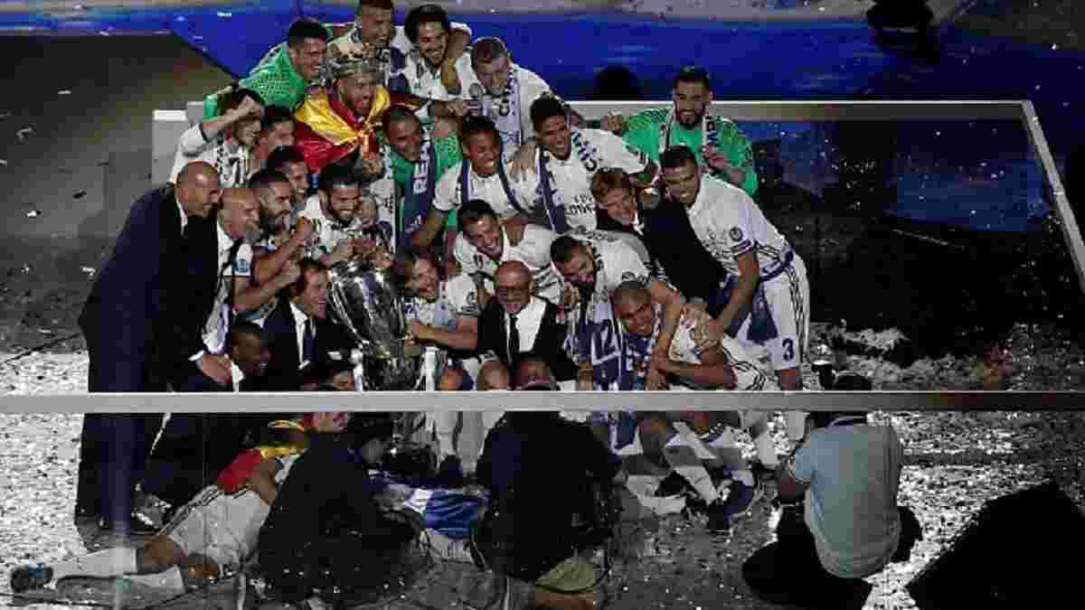 Реал помпезно отпраздновал победу в Лиге чемпионов на "Сантьяго Бернабеу"