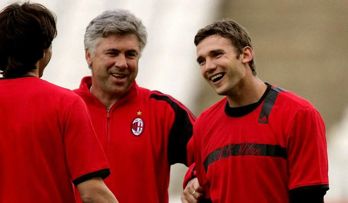 Карло Анчелотті та Андрій Шевченко