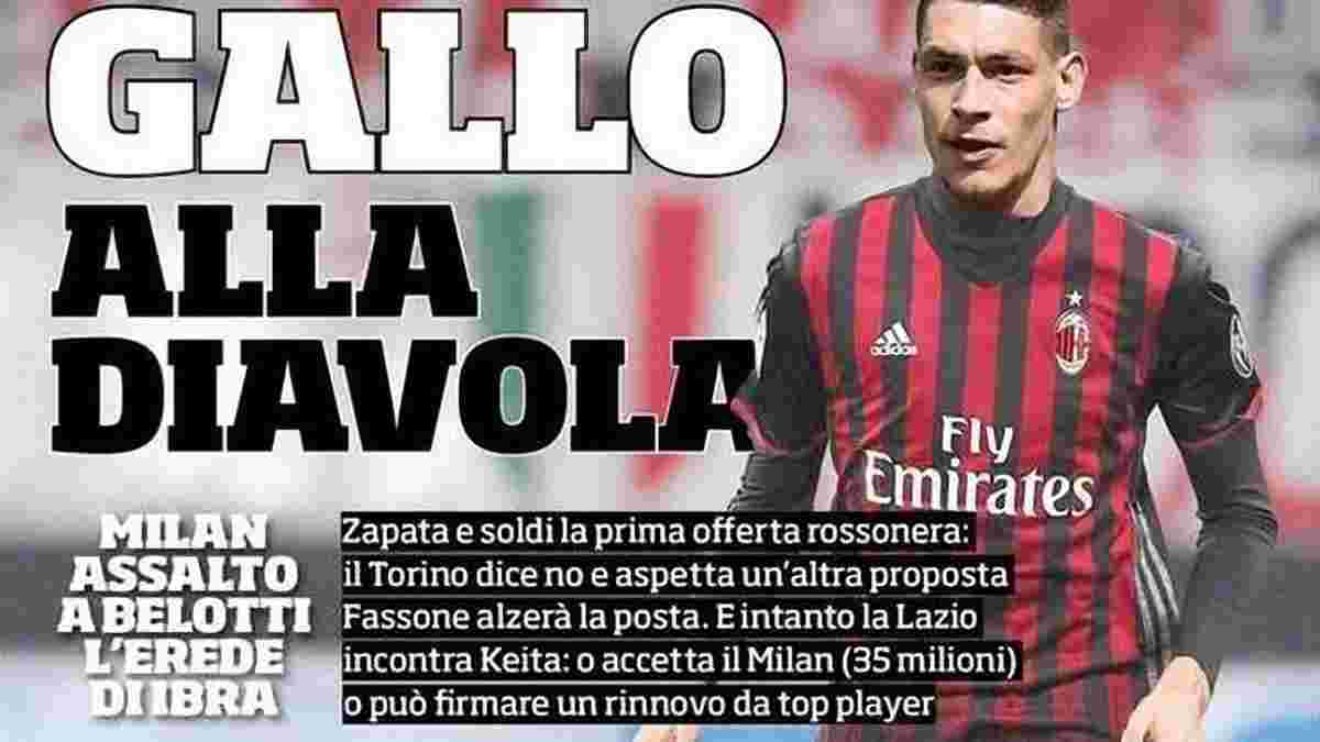 Милан сделал официальное предложение по Белотти и согласовал трансферы Бальде и Бильи