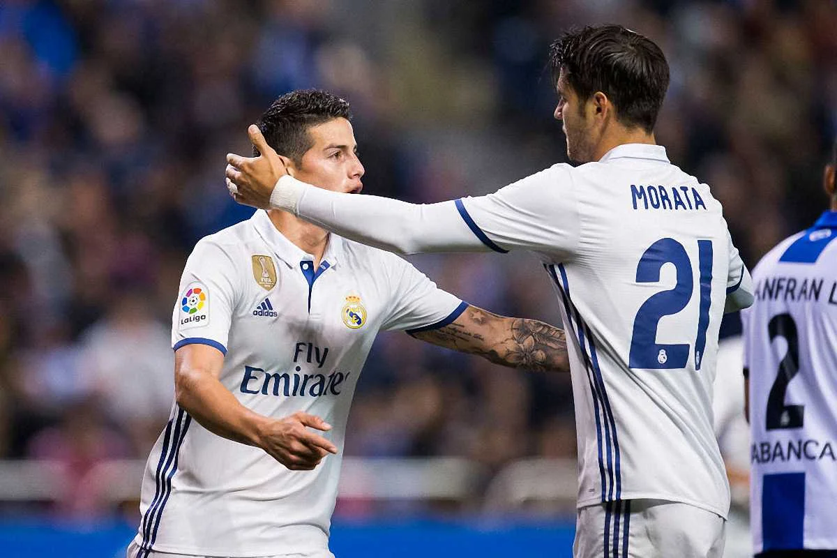 Хамес Родригес и Альваро Мората