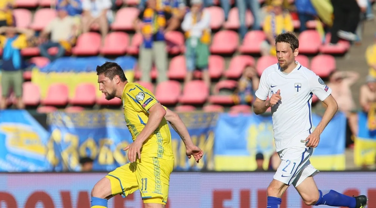 Евгений Селезнев в матче против Финляндии