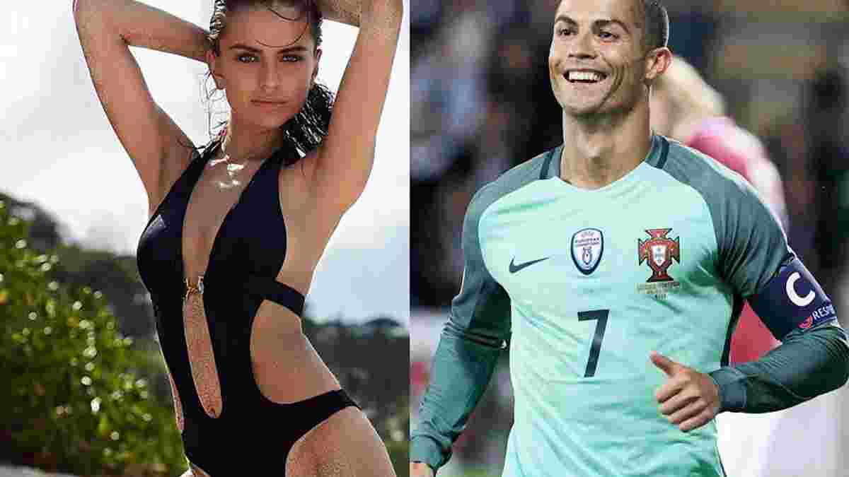 Роналду пригласил на матч Латвия – Португалия сексуальную модель, которая с радостью пришла посмотреть на Криштиану