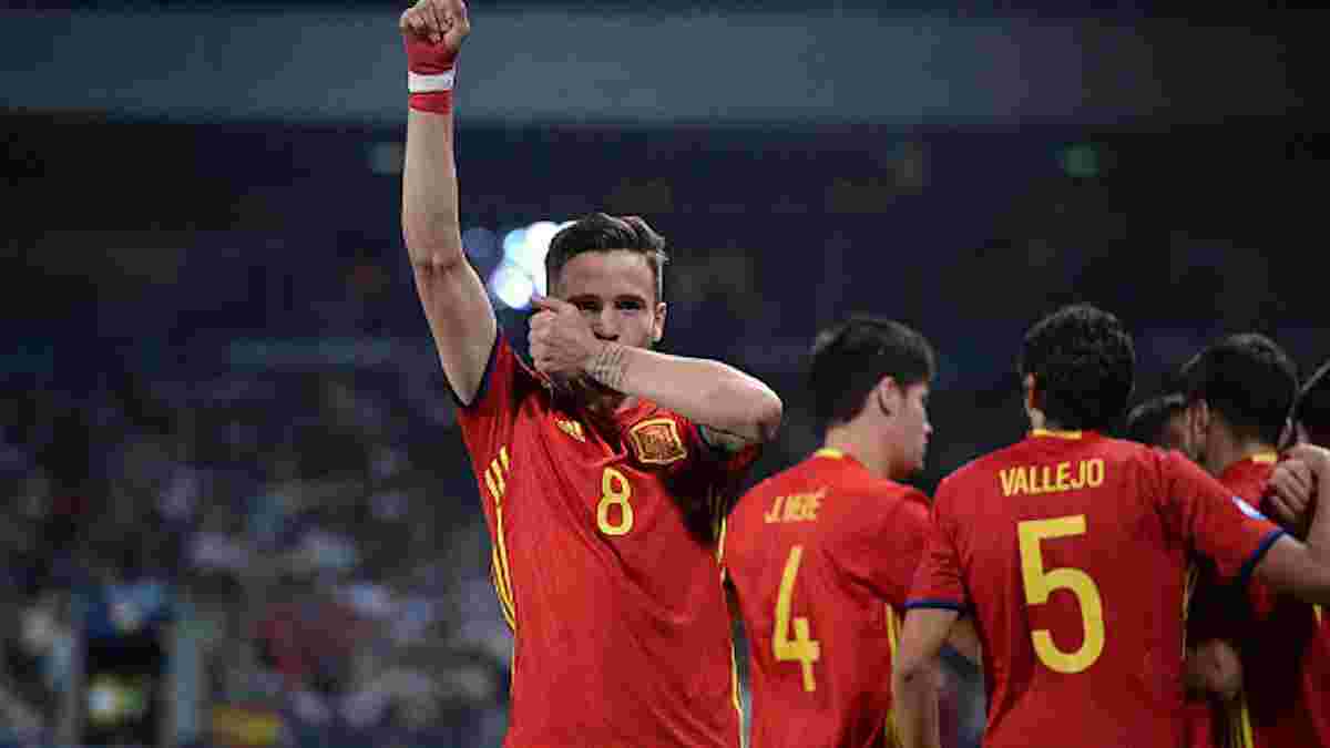 Испания U-21 благодаря хет-трику Ньигеса выбила Италию U-21 и вышла в финал Евро-2017