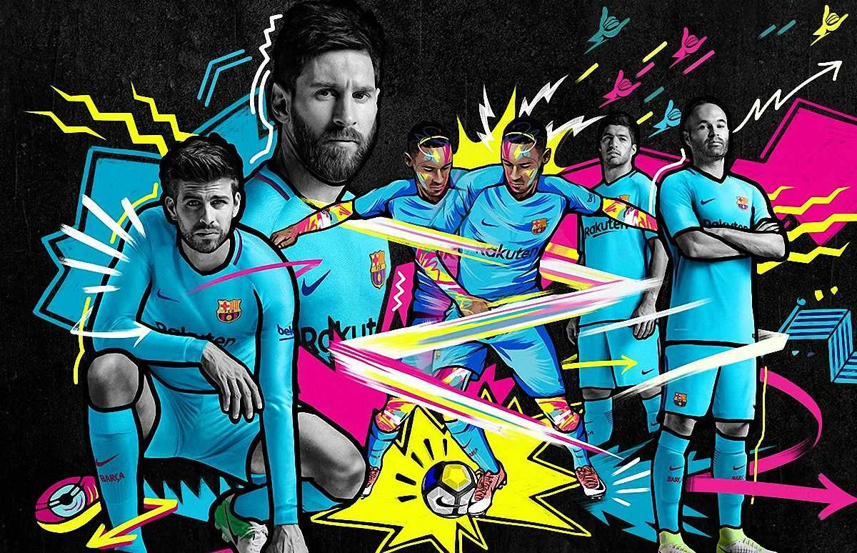 Выездная форма Барселоны на сезон 2017/18