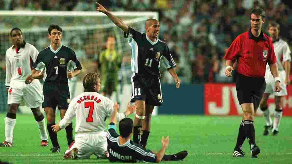 Аргентина – Англія на ЧС-1998. Матч, який став плямою на кар’єрі Бекхема