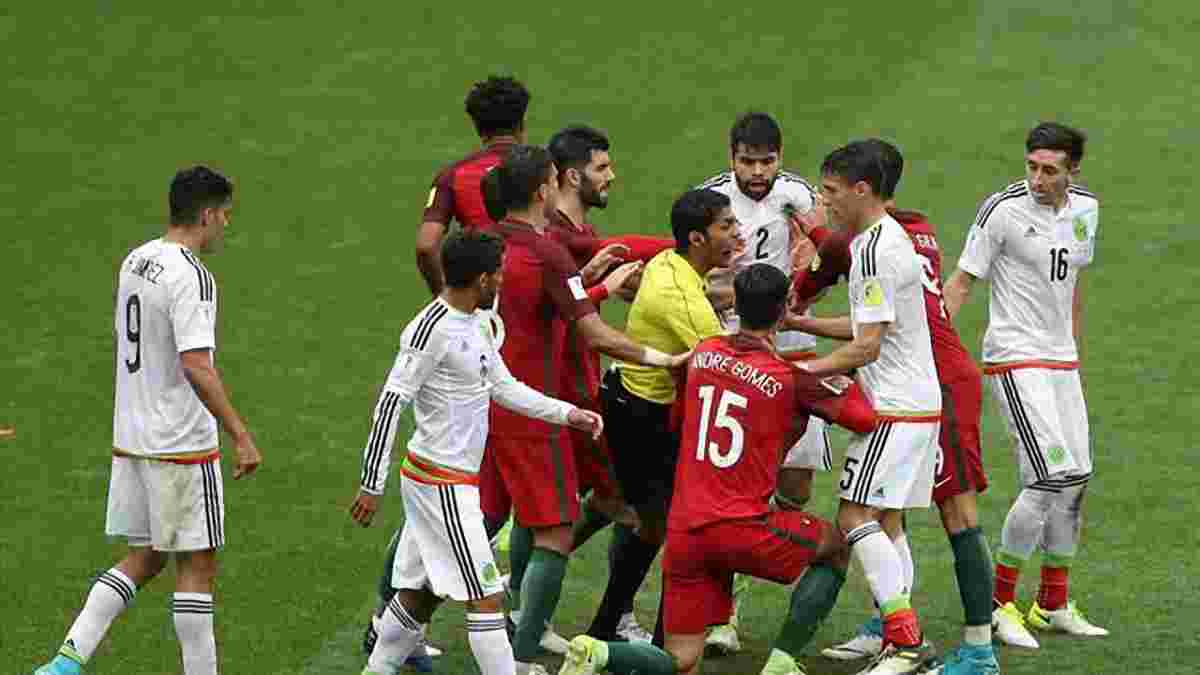 Кубок Конфедерацій-2017: вперше в історії турнірів ФІФА відразу 2 гравці отримали червоні картки в овертаймі
