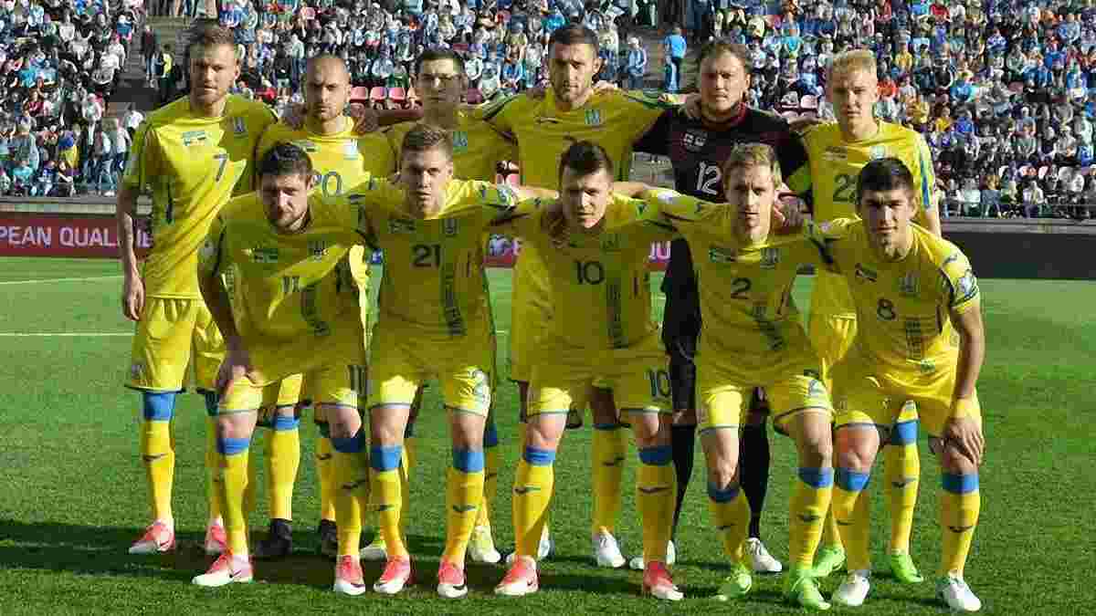 Украина поднялась на 12 позиций в рейтинге ФИФА