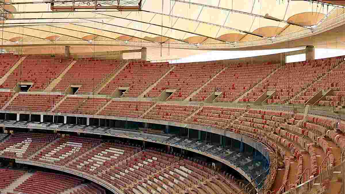 На новом стадионе Атлетико завершили монтировать крышу