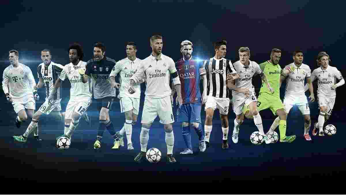 УЄФА оголосив претендентів на звання найкращих гравців у своїх амплуа у Лізі чемпіонів 2016/17