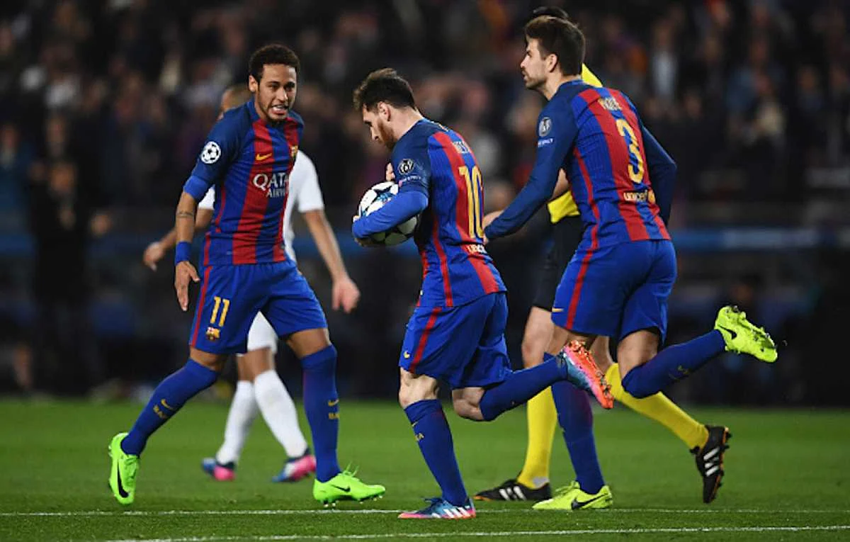 Не так давно Неймар та Піке разом святкували голи у ворота ПСЖ