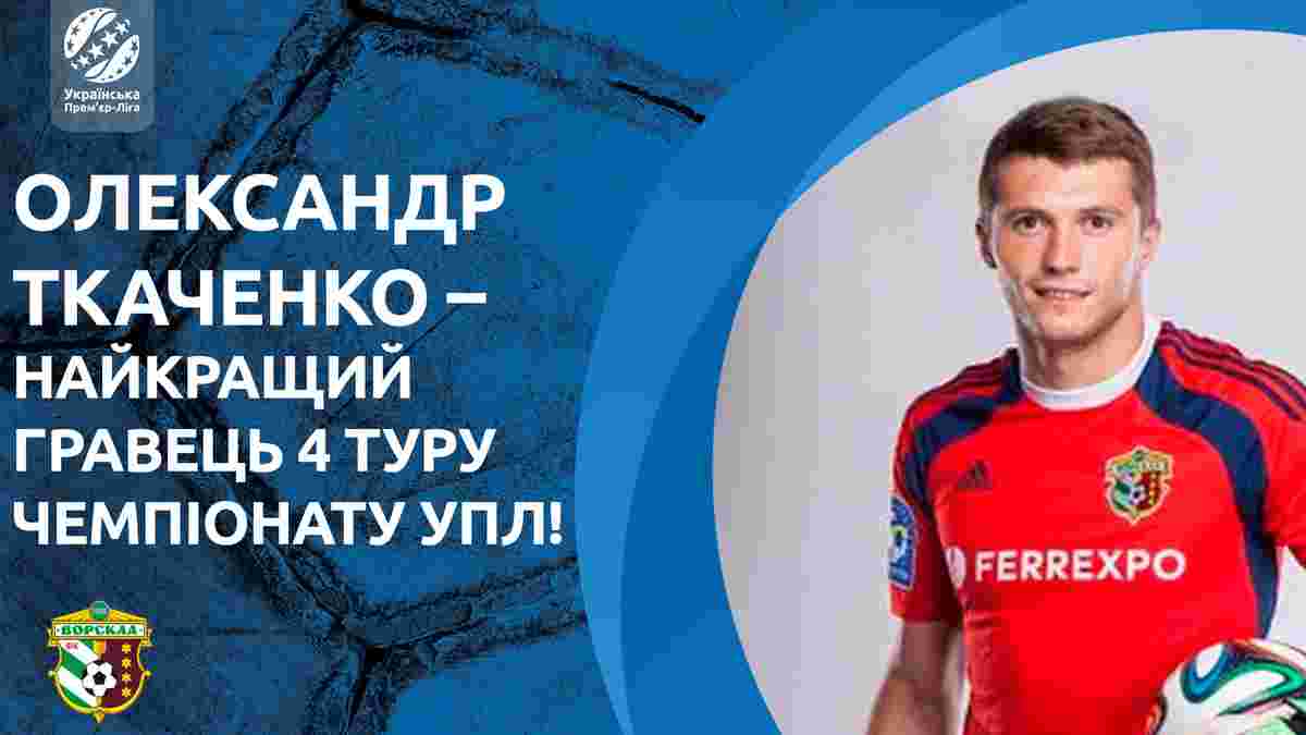 Олександр Ткаченко – найкращий гравець 4-го  туру УПЛ