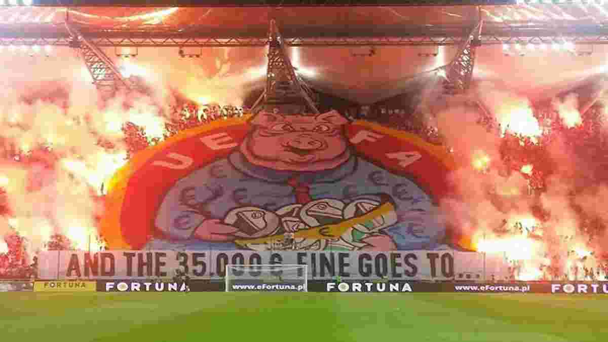 УЕФА открыл дело против Легии через баннер со свиньей