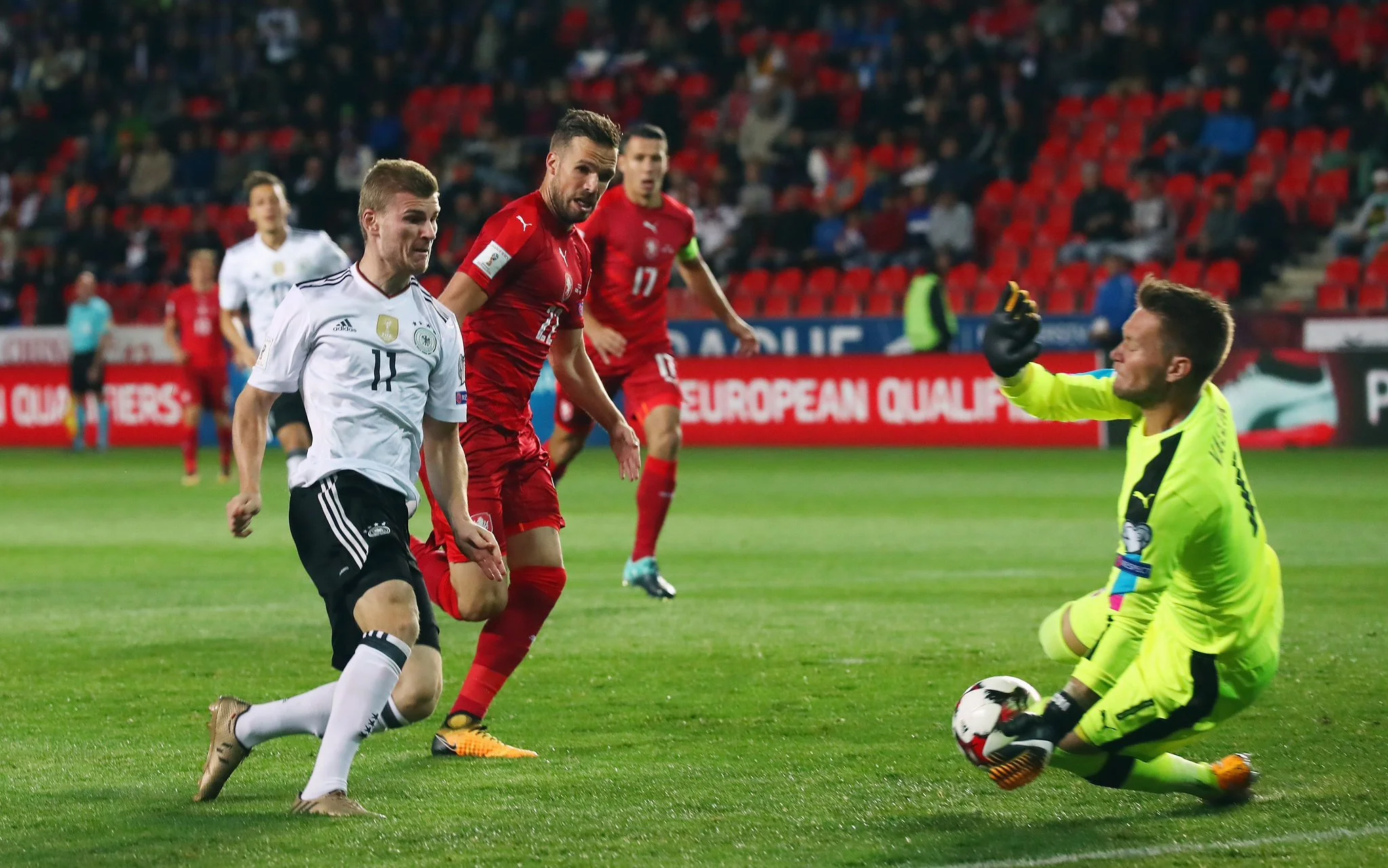 Вернер забиває / твіттер збірної Німеччини