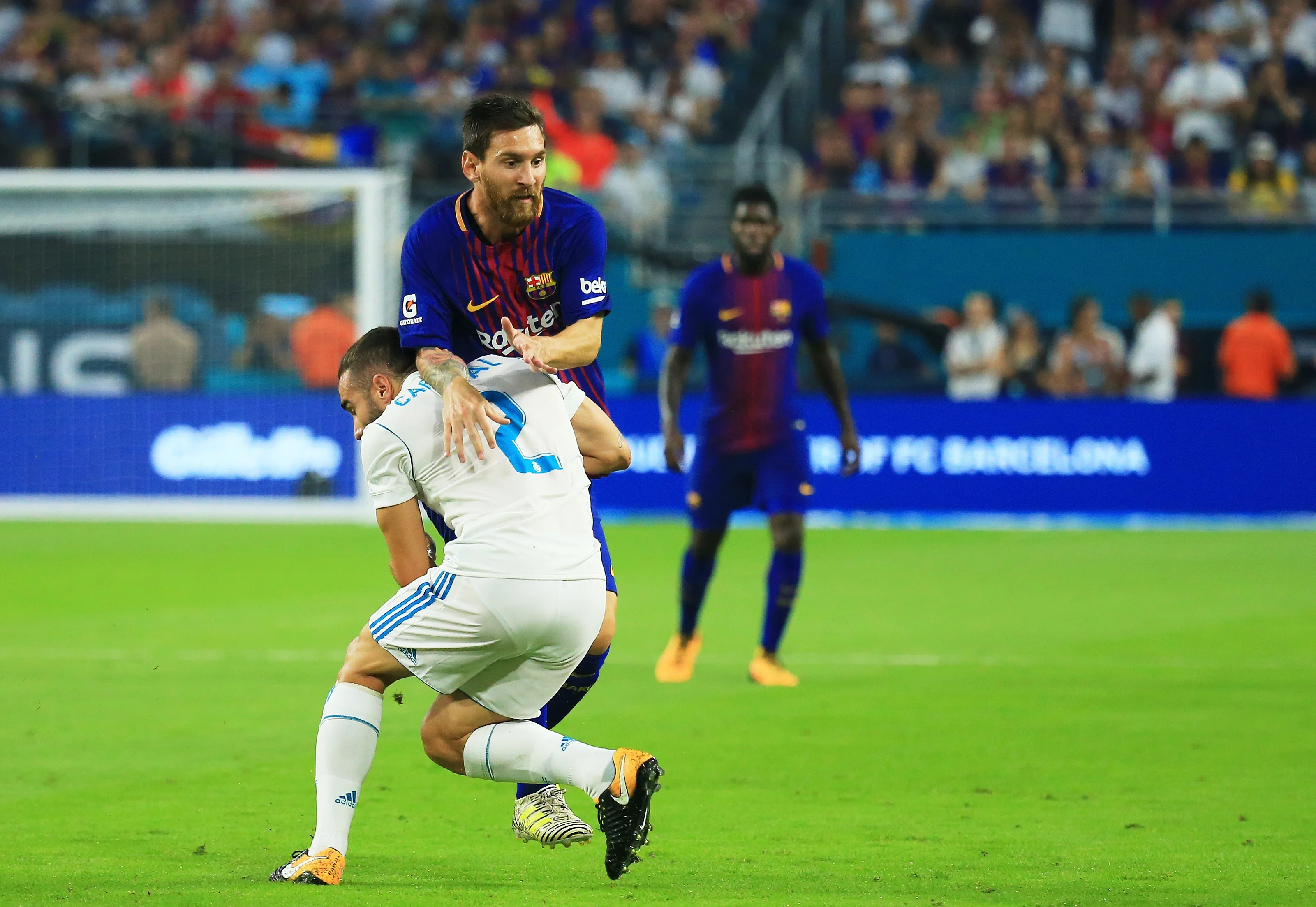 Месси против Карвахаль в Майами / getty images