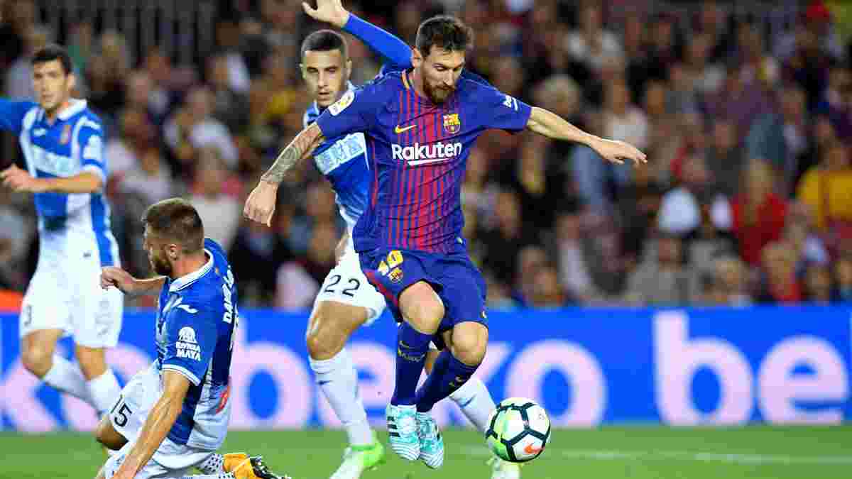 Барселона в дерби разгромила Эспаньол благодаря хет-трику Месси