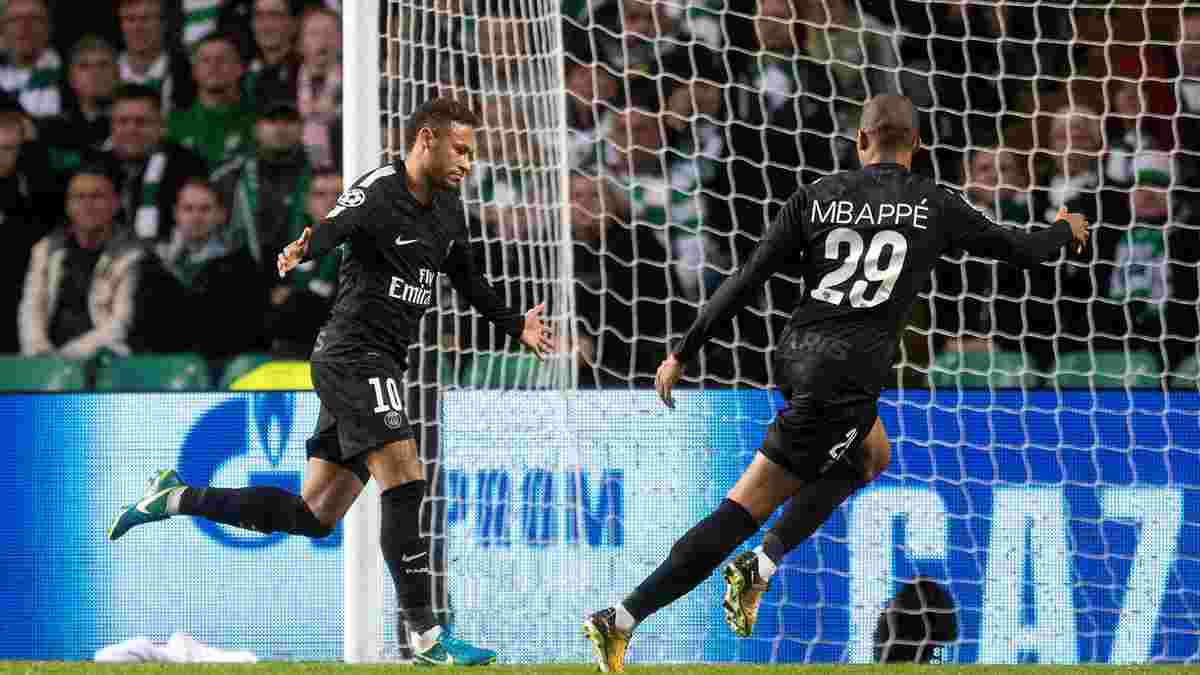 Неймар и Мбаппе забили дебютные голы за ПСЖ в Лиге чемпионов