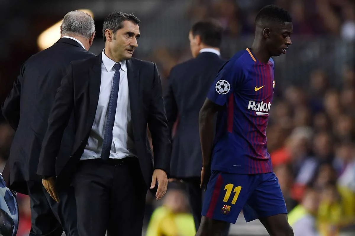 Ернесто Вальверде та Усман Дембеле