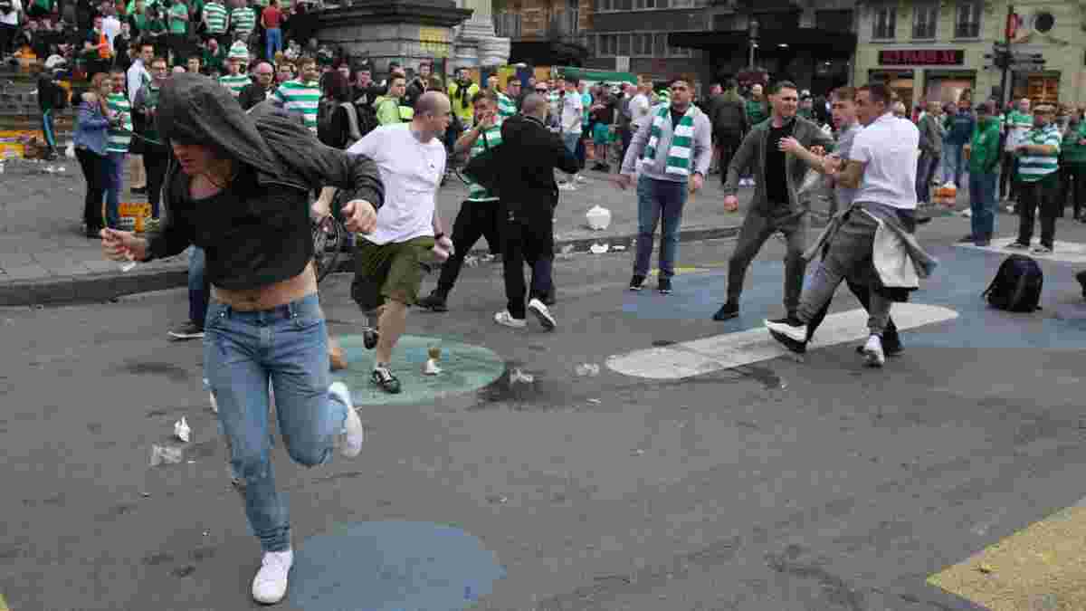 Фанати Селтіка влаштували масову бійку з поліцією у Брюсселі перед матчем з Андерлехтом
