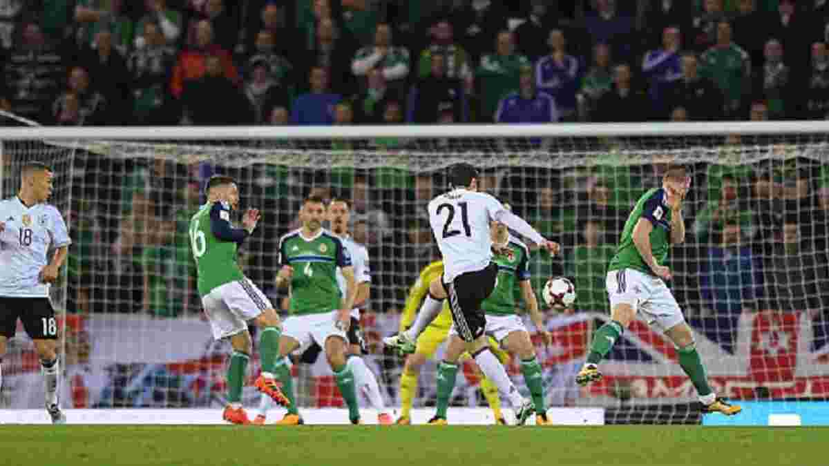 Руди забил фантастический гол мощным ударом в матче Северная Ирландия – Германия