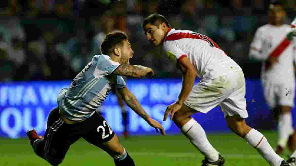 Алехандро Гомес продемонстрировал откровенную симуляцию в матче Аргентина – Перу