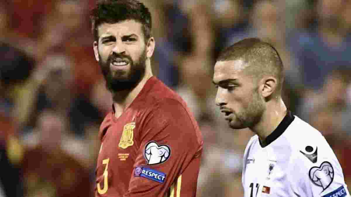 Пике был освистан фанатами во время матча Испания – Албания
