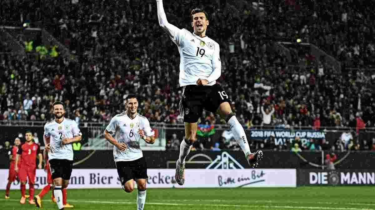 Горецка скопировал гол Ярмоленко пяткой в матче Германия – Азербайджан