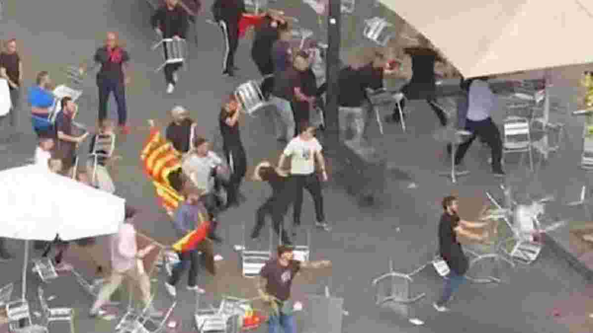 Фанати Валенсії та Атлетіко влаштували погроми у Барселоні в Національний день Іспанії
