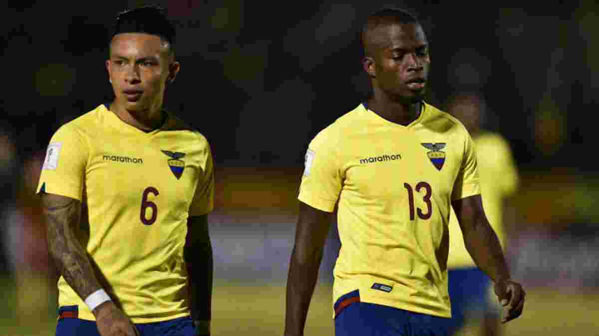 Еннер Валенсія та ще 4 гравці збірної Еквадору виключені з команди через гулянку перед матчем з Аргентиною