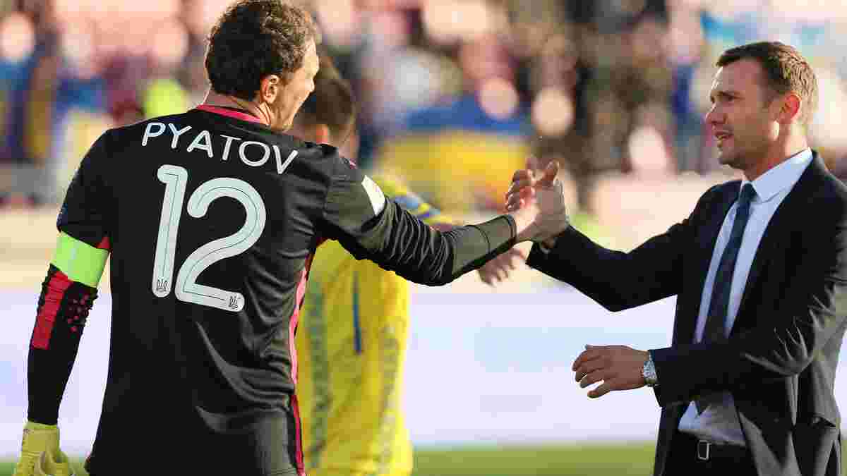 Стало відомо, як Шевченко та Пятов розподілили свої голоси в опитуванні на найкращого гравця і тренера 2017 року