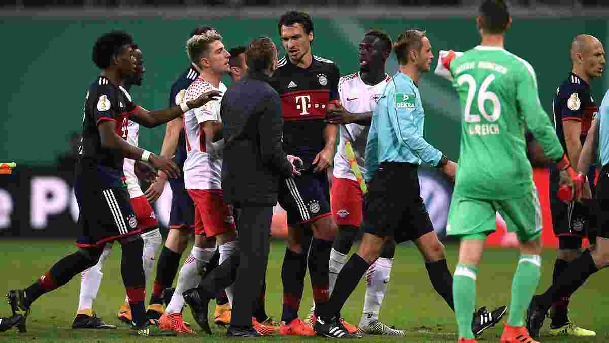 Кубок Німеччини: Баварія, граючи в більшості з 53 хвилини, у серії пенальті здолала РБ Лейпциг, Вердер мінімально переміг Хоффенхайм