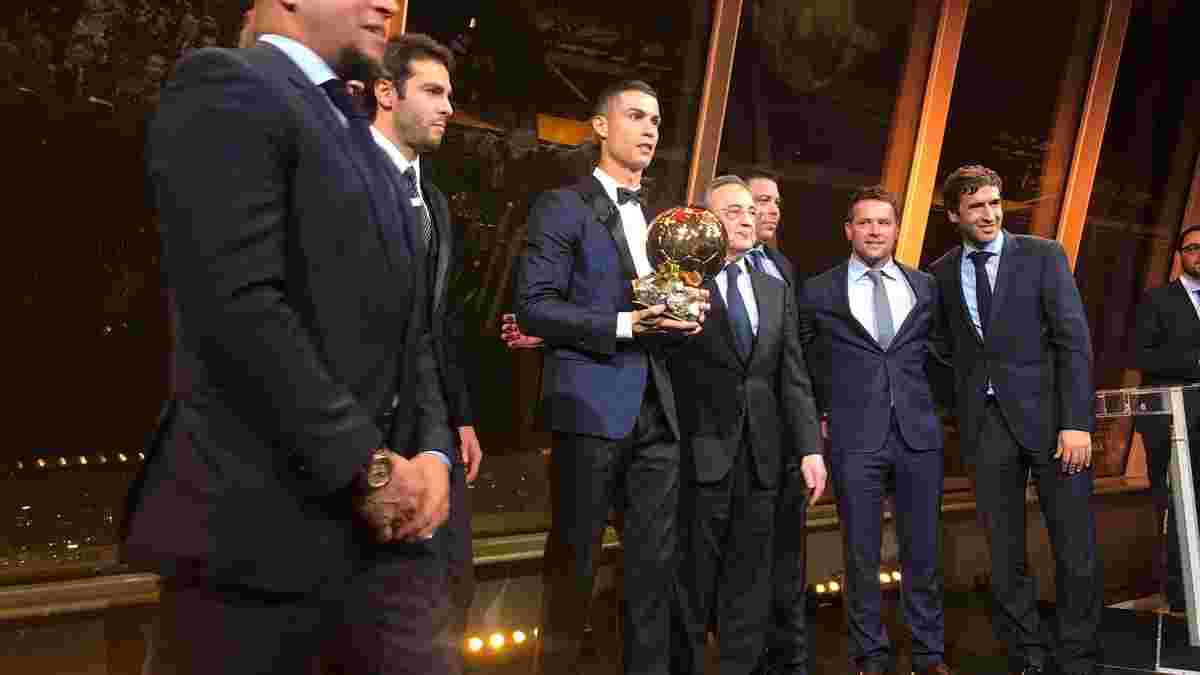 "Золотой мяч-2017": Роналду вручили награду во время помпезной церемонии на Эйфелевой башне