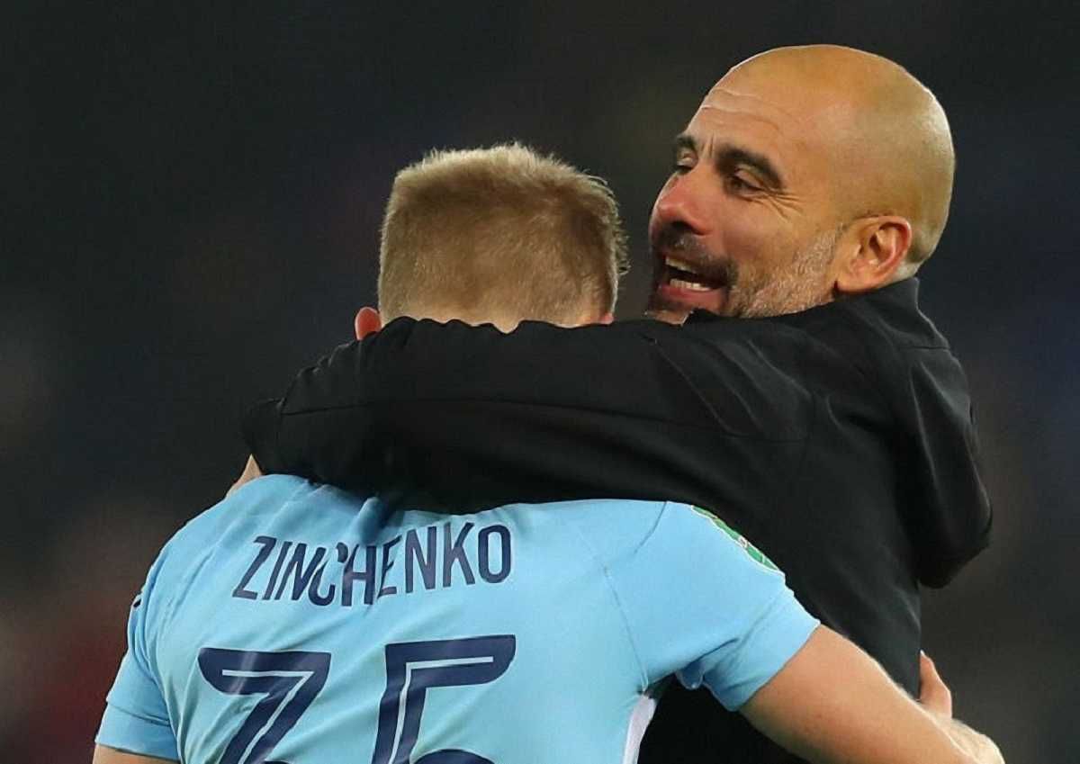 Зинченко и Гвардиола / getty images