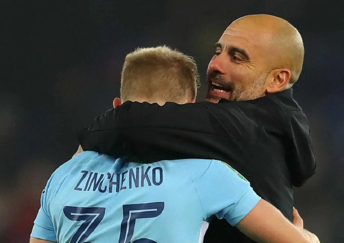 Зинченко и Гвардиола / getty images