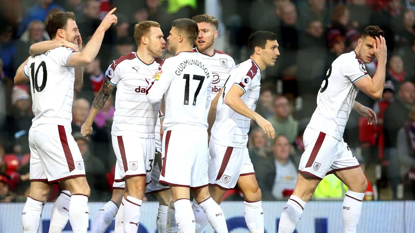 Бернли празднует гол / твиттер Бернли