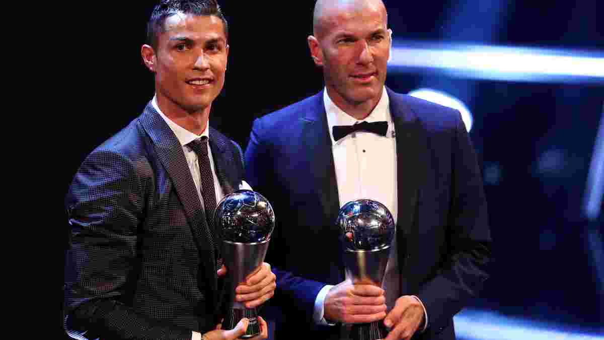 Роналду та Зідан – найкращі у 2017 році за версією Dubai Globe Soccer