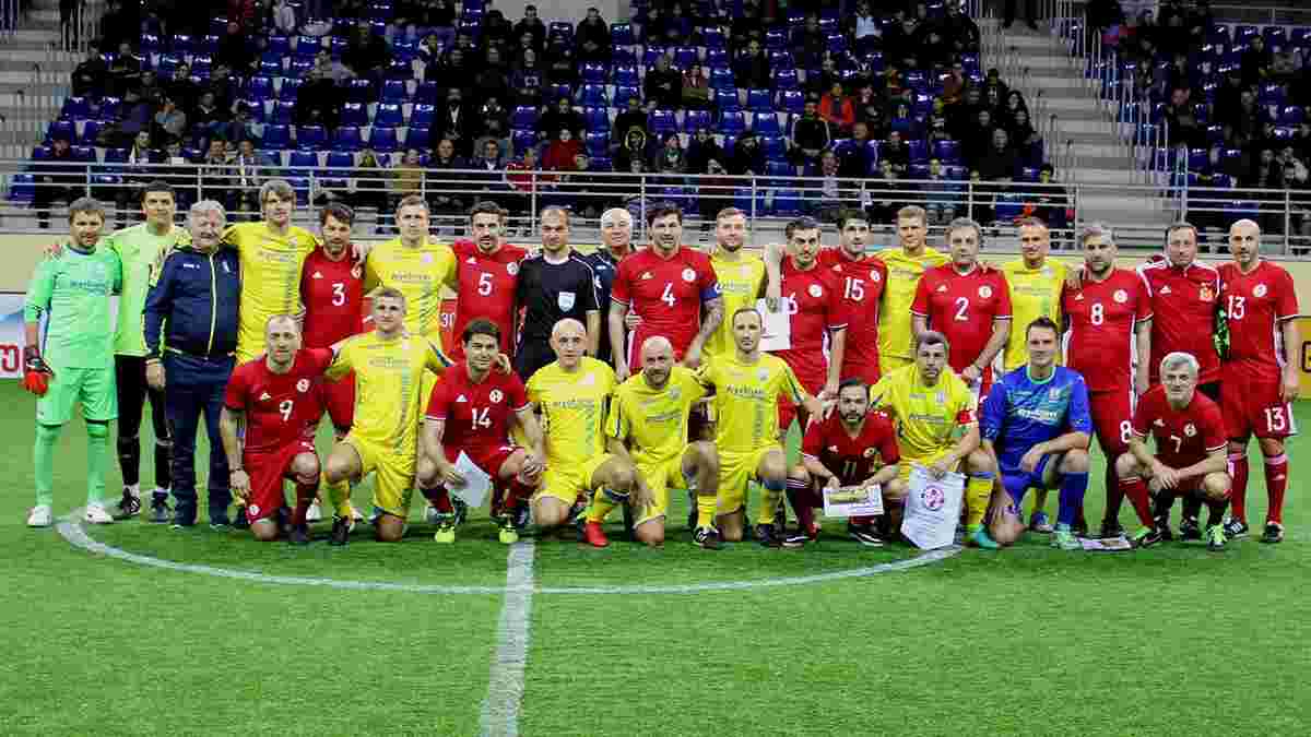 Збірна України серед ветеранів програла Грузії у півфіналі турніру в Тбілісі, Каладзе забив 4 голи