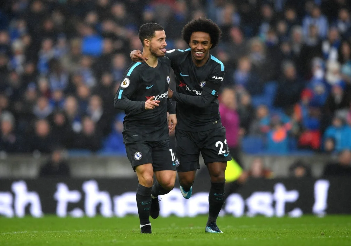 Азар и Виллиан - авторы забитых мячей в матче