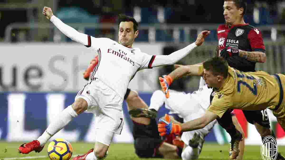 Милан одержал волевую победу над Кальяри