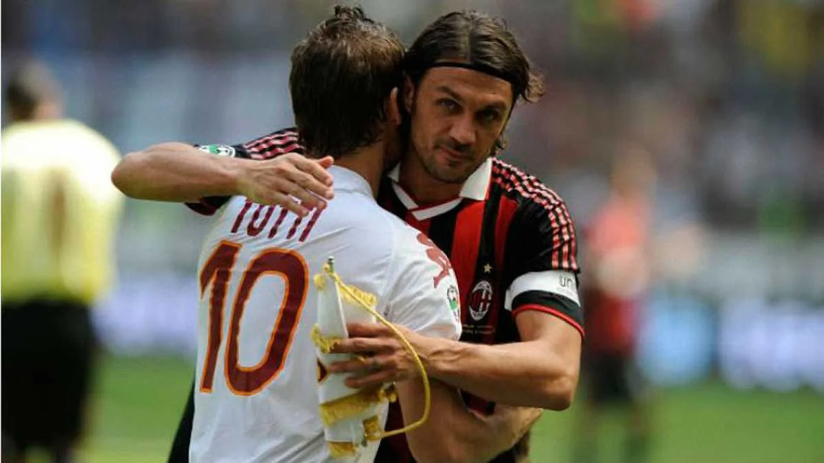 Франческо Тотти и Паоло Мальдини / Getty Images